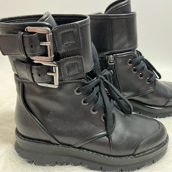 Geox Respira Porthya Leather Platform Combat Books -- EU 36.5 --‎ US 6 - Picture 8 of 12